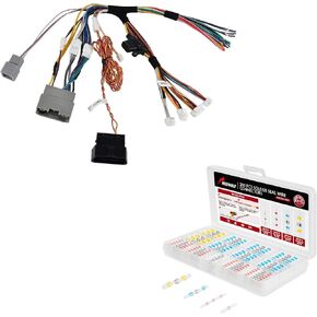 Red Wolf-Harness Wire Adapter OBD2 موصل قابس OBD2 للفترة 2008-2018 Jeep Wrangler Chrysler Dodge Ram W/200 PCS موصل سلك الختم لحام 26-10