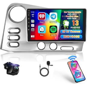 Car Radio for Toyota Matrix 2003-2004/Pontiac Vibe 2003-2008: [2G+64G] 9 inch Car Stereo with Wireless Carplay Android Auto, Touch Screen Upgrade with DSP Backup Camera