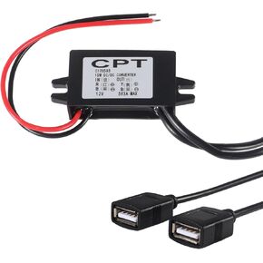 DIANN Direct Current Converter 12V to 5V 3A 15W Buck Converter Module USB Female DC Power Adapter Converter DC to DC Regulator Car Power Converter