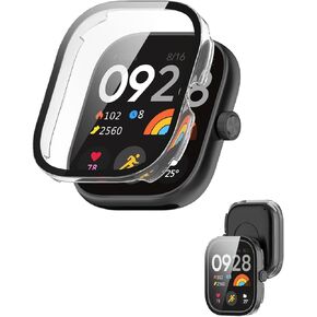 Case for Xiaomi Redmi Watch 5, Screen Protector Smart Watch,Built-in 9H Tempered Glass Film, Hard PC,Easy to Install,Protective Cover for Redmi Watch 5(Clear)