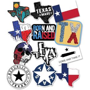 Texas Decal Sticker Pack Lone Star Vinyl Bumper Stickers for Cups, Tumblers, Hardhats, Helmets, Phones, Laptop, Water Bottles (2" (Small, for Phones etc))