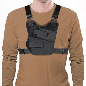 Universal Shoulder Gun Holster for Men and Women, Adjustable Strap Chest Holsters for Pistols for Outdoor Activities, Running, Camping, Hiking, Hunting, or Tactical.