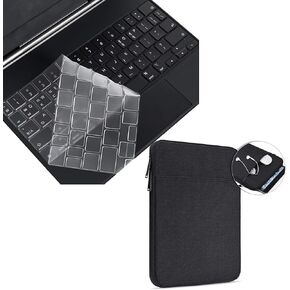 Ultra Thin Clear TPU Keyboard Cover & Tablet Sleeve Case for 11" iPad Air M2(2024), iPad Air 5th 4th Gen & 2022 M2 iPad Pro 11 inch with Magic Keyboard
