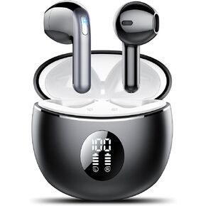 TIMU Bluetooth 5.3 Headphones Wireless Earbudsin Ear Earphones IPX7 Waterproof（Blue）