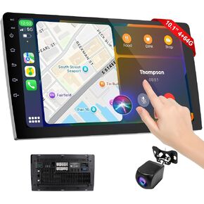 Haudio 10.1 Inch Cars Radio with Apple Carplay and Android Auto, 2 Din Car Stereo with HD Backup Camera, GPS Navigation, Bluetooth, Voice Control, Mirror Link, FM/AM/AUX for All Vehicles(4+64GB) in Saudi Arabia
