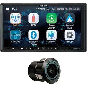 Alpine iLX-W650 Digital Receiver with CarPlay and Android Auto with DICA Bullet Backup Camera