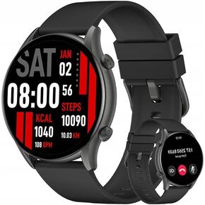 KR Smart Watch for Men Women (إجابة/إجراء مكالمات) ، 1.32 "شاشة تعمل باللمس شبه المشبعة ، ومراقب معدل أكسجين في الدم ، و 24/7-heart ، و 70 Modes Sports Tracker ، IP68 ، متوافق مع Android iOS