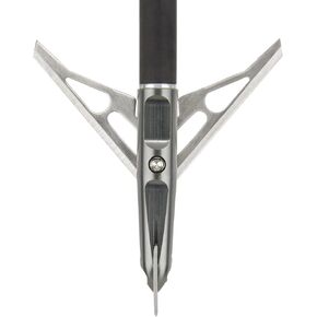 Stryke Rear Deploying Cut-on-Contact Archery Broadheads, 100-Grain, 3-Pack, Carbon Gray