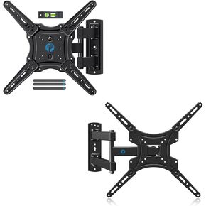 Pipishell Full Motion TV Wall Mount for 26-60 inch Flat or Curved TVs up to 77 lbs & Full Motion TV Wall Mount for Most 26-55 Inch TVs