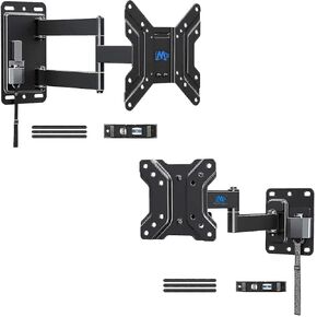 Mounting Dream MD2210 Lockable RV TV Mount for 17-43 inch TV, RV TV Wall Mount 200mm VESA 44 lbs. Loading and MD2209 Lockable RV TV Mount for 10-26 Inch Flat Screen TV, Camper Trailer RV TV Wall Mount