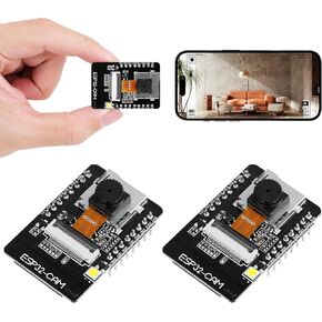 2Sets ESP32-CAM ESP32S, ESP32 CAM Development Board WiFi+Bluetooth DC 5V Low-Power Dual-Core with OV2640 Camera Module, Compatible with Arduino