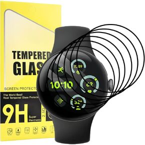 6 Pack for Google Pixel Watch 3 45mm Screen Protector [Anti-shatter], 3D Full Screen Coverage Protective Film for Google Pixel Watch 3 45mm, HD Transparent, Anti Scratch, Full Coverage