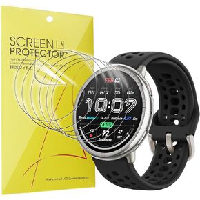 Compatible for Amazfit Active 2 Screen Protector, [6 Pack] Full Coverage TPU Clear Film Compatible for Amazfit Active 2 Smart Watch 44mm (6 Pack)
