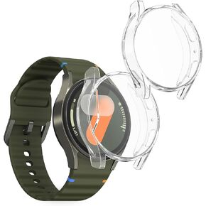 حالة Kwmobile متوافقة مع Samsung Galaxy Watch 7 40mm Case - 2x TPU Silicone Tracker Tracker - شفافة