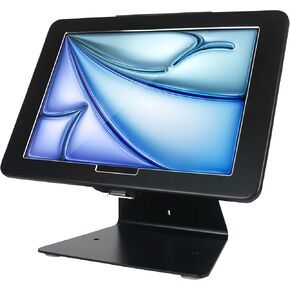 Desktop Anti-Theft Security Kiosk Stand Holder Enclosure for 11'' iPad Air(M2) 2024,with Lock and Key,Flip &360°Rotating Horizontal or Vertical Design(Black)