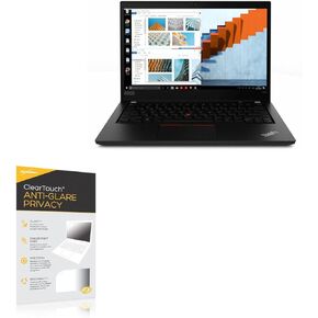 BoxWave Screen Protector Compatible with Lenovo ThinkPad T490 with Touchscreen (14 in) - ClearTouch Anti-Glare Privacy (2-Pack), Privacy Screen Protector Flexible Film Anti-Glare