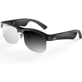 Smart Glasses, Blue Light Bluetooth Sunglasses for Women Men, Photochromic Lens, Open Mic & Speakers