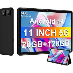 Kids Tablet, Android 14 Tablet for Kids 7 Inch, 8GB RAM 64GB ROM Toddler Tablet, Parental Control, 2.4G/5G WiFi 6, 1.8Ghz Octa-Core, Dual Camera, GMS, Kids IWAWA App Pre-Installed-Blue
