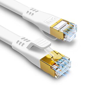 كابل Cat 8 Ethernet (25 قدمًا + 50 قدمًا) ، كابل Ethernet عالي السرعة للألعاب ، 40 جيجابت في الثانية بشبكة الإنترنت المسطحة بشبكة LAN 2000MHz مع RJ45 S/FTP محمي لـ PS5/PS4/X Box/Modem/Router/PC/TV