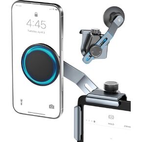CloudValley Tesla Phone Mount [Non-Adhesive & Strongest Magnetic] Car Metal Holder for Model 3/Y/S/X/Cybertruck, Liftable Hidden Design, 360° Adjustable, Fits MagSafe iPhone 12-16 & All Phones
