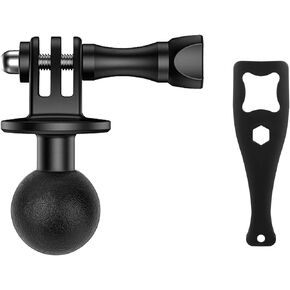 1" Ball Mount Adapter for Gopro Hero 13/12/11/10/9/8/7Max,Akaso EK7000/Brave 4,SJCAM,Compatible with RAM Ball Head Mounts B Size Double Socket Arm and Tripod Mount Style Mounts