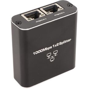 Dualcomm ETAP-2003 10/100/1000Base T Gigabit Ethernet Network TAP, Powerful Aluminum Alloy Ethernet Splitter, Supports 1000Mbps, Simultaneous Internet Access for PCs and Laptops