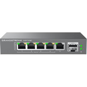 Grandstream GWN7700MP | 6-Port Multi-Gigabit Ethernet Unmanaged PoE Switch | 2.5G Bandwidth | Plug & Play | Desktop/Wall-Mount | Fanless Metal Design