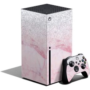 MightySkins Skin Compatible with Xbox Series X Bundle - Girly Marble Dazzle | Protective, Durable, and Unique Vinyl Decal wrap Cover | Easy to Apply, Remove, and Change Styles | Made in The USA