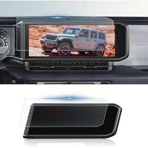 BIBIBO for 2024 2025 Jeep Wrangler Anti-Glare Screen Protector 2024 2025 Jeep Wrangler 4xe ( Sport/Sport S/Willys/Sahara/Rubicon/Rubicon X/Rubicon 392 )12.3" Frosted Film [Tempered Glass Matte Lessen Fingerprints] Jeep Wrangler Accessories 2024 2025