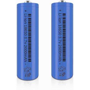 4 Packs 3.7V Flat top 18650 Rechargeable Batteries for Headlamp, LED Flashlight, Electronic Devices etc