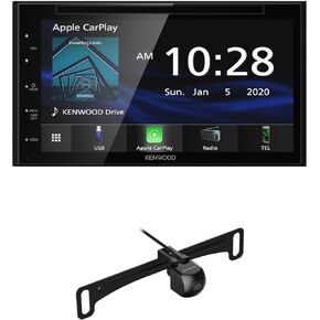 KENWOOD DDX5707S Double Din DVD Car Stereo with Apple Carplay and Android Auto, 6.8 Inch Touchscreen, Bluetooth | Plus KENWOOD CMOS-240U Universal Backup Camera