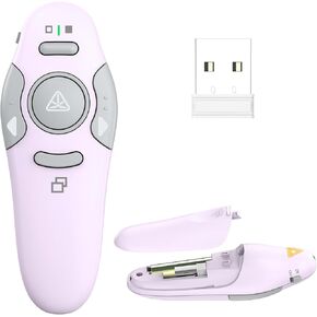 QUI Presentation Clicker Wireless Presenter Remote Clicker for PowerPoint Presentation Remote, PowerPoint Slide Advancer for Mac/Windows/Linux, Google Slide/PPT/Keynote