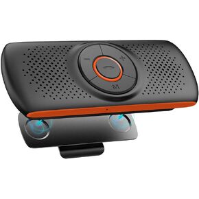 Bluetooth Handsfree Speakerphone for Cell Phone, Wireless Car Kit Music Player Adapter with Back-Clip Portable Bluetooth Speaker for Home/Sport/Outdoor, Work with Siri/Google Assistant/TF Card