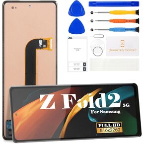 TFT for Samsung Z Fold 2 5g Screen Replacement for Samsung Galaxy Z Fold 2 LCD Digitizer Repair Kits for Samsung SM-F916B Touch Screen Display Assembly Kits Without Frame(Black,NO Fingerprint)