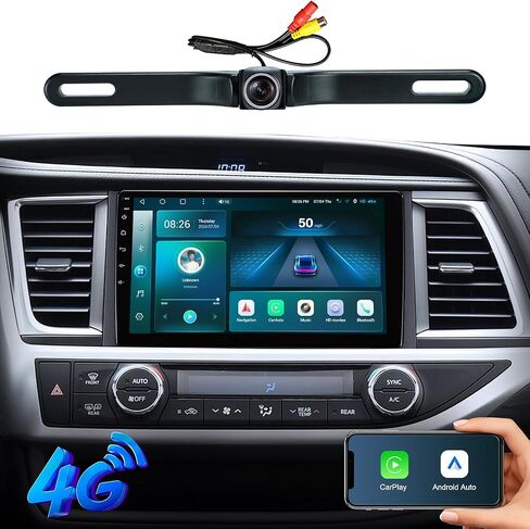 Car Stereo Radio for Toyota Highlander 2015-2019,10 Inch Android 13 Head Unit with Apple CarPlay,Android Auto,1080P Backup Camera,GPS Navigation,Bluetooth,WiFi,SWC,DSP,FM (8G+128G) in Saudi Arabia