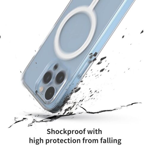 Sinjimoru for iPhone 15 Case, Compatible with MagSafe, Anti-Yellowing UV Coating, PC & TPU Clear Shockproof Design 1500G Strong Magnet M-Airclo in Kuwait