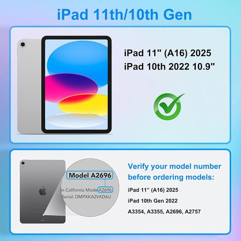for iPad 11th (A16) 11 inch 2025 / 10th Generation 10.9 inch 2022 Screen Protector, Bubble Free, Anti-Scratch, HD Clarity [2-Pack] in Saudi Arabia