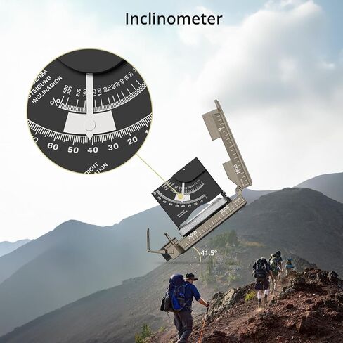 Compass Hiking Survival, IP65 Waterproof Metal Compass with Sighting Clinometer and Carry Bag, Multifunctional, Professional, for Camping Hunting Hiking Navigation in Saudi Arabia