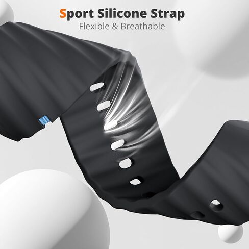 TiMOVO Sport Band Compatible With Apple Watch Band 49mm 46/45/44/42mm for Women Men, Soft Silicone Waterproof Replacement Strap for iWatch Ultra 2/Ultra/Series 10/9/8/7/6/5/4/3/2/1/SE 2/SE in Saudi Arabia