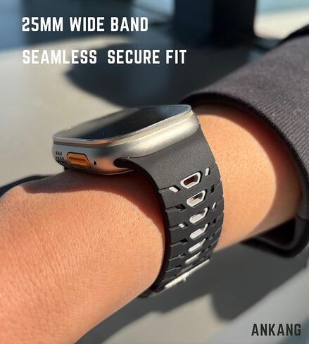 شاهد فرقة Apple Watch Ultra 2 49mm 45mm 44mm 42mm 42 مم نطاقات مراقبة مطاطية ناعمة لـ Iwatch SE 1 2 Series 4 5 6 7 8 9 للرجال نساء in Saudi Arabia