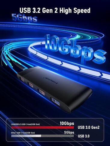 USB C Hub with 3 USB 3.2 10Gbps & 4 USB 3.0 5Gbps Ports, 5V 3A Charging Port, USB C to USB Port Extender for MacBook Pro/Air, HP Dell Laptops, iPad Pro, iPhone 15/15 Pro Max, etc., 1.97ft Cable in Saudi Arabia