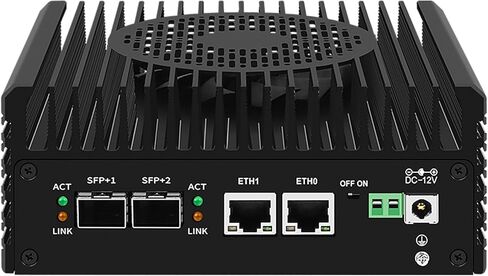 Firewall Mini PC 2x10G SFP+ Ports,Intel Alder Lake i3-N305(8C/8T,up to 3.8GHz) 2X i226-V 2.5GbE Mini Soft Router,SODIMM DDR5+M.2 NVMe SSD/2HDMI/USB2.0/USB3.2Gen1/Type-C Mini Desktop Computer in Saudi Arabia