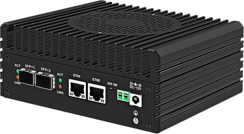 Firewall Mini PC 2x10G SFP+ Ports,Intel Alder Lake i3-N305(8C/8T,up to 3.8GHz) 2X i226-V 2.5GbE Mini Soft Router,SODIMM DDR5+M.2 NVMe SSD/2HDMI/USB2.0/USB3.2Gen1/Type-C Mini Desktop Computer in Saudi Arabia