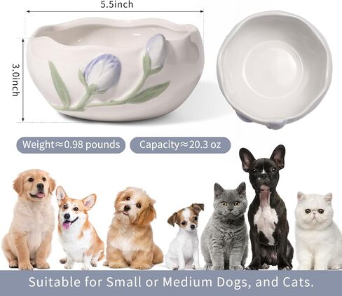 Astronaut Helmet Ceramic Pet Bowl - 19.6oz Capacity, Spill-Proof, Microwave & Dishwasher Safe - Ideal for Small Dogs, Cats, and Pet Rodents - Perfect Cat Bowls and Dog Bowls in Saudi Arabia