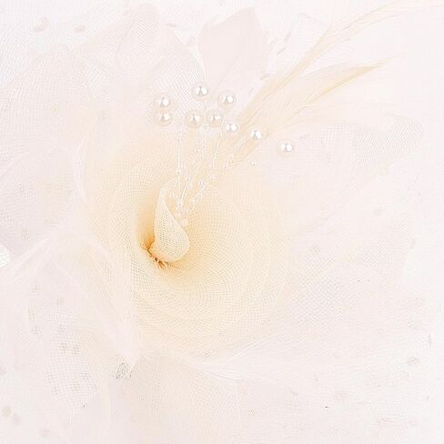 Fascinators Hats for Women Tea Party Flower Pearl Feather Wedding Fascinator Hat Derby Hats for Women Girls in Kuwait