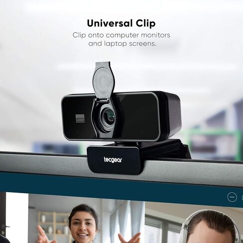 1080P Full HD Auto Focus with Privacy Cover USB Webcam, Sentinel Webcam, Plug and Play, for Zoom/Skype/Discord/Conferencing/OBS and Video Calling, Mac PC Laptop Desktop (Black)… in Saudi Arabia
