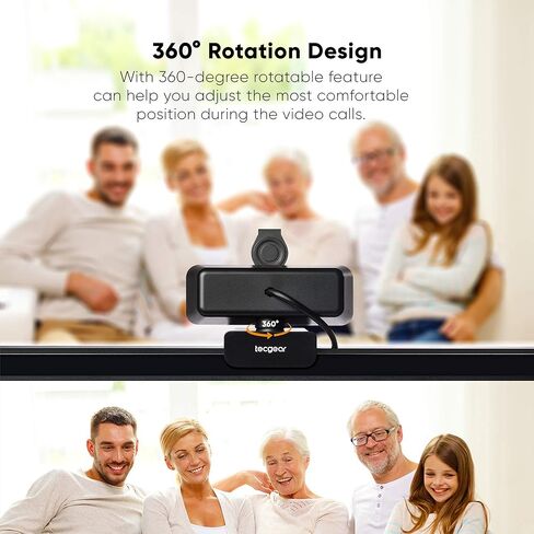 1080P Full HD Auto Focus with Privacy Cover USB Webcam, Sentinel Webcam, Plug and Play, for Zoom/Skype/Discord/Conferencing/OBS and Video Calling, Mac PC Laptop Desktop (Black)… in Saudi Arabia