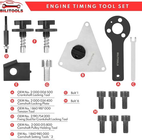 BILITOOLS 1.5 1.6 مجموعة أدوات توقيت المحرك المتوافقة مع Ford Fiesta Fusion Mazda Camshaft Crankshaft Locking Tool 1.4 1.6 1.8 2.0 Di/TDCi/TDDi ECOBOOST 1.6 Ti-VCT 1.5/1.6 VVT 2.3L in Kuwait