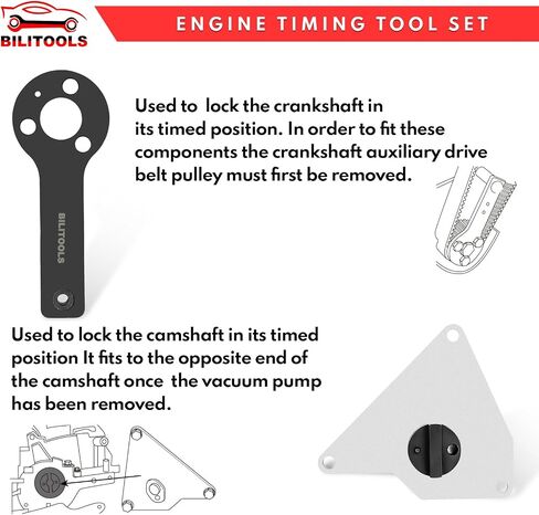 BILITOOLS 1.5 1.6 مجموعة أدوات توقيت المحرك المتوافقة مع Ford Fiesta Fusion Mazda Camshaft Crankshaft Locking Tool 1.4 1.6 1.8 2.0 Di/TDCi/TDDi ECOBOOST 1.6 Ti-VCT 1.5/1.6 VVT 2.3L in Kuwait