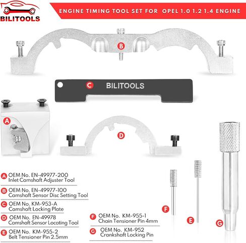 BILITOOLS 1.5 1.6 مجموعة أدوات توقيت المحرك المتوافقة مع Ford Fiesta Fusion Mazda Camshaft Crankshaft Locking Tool 1.4 1.6 1.8 2.0 Di/TDCi/TDDi ECOBOOST 1.6 Ti-VCT 1.5/1.6 VVT 2.3L in Kuwait